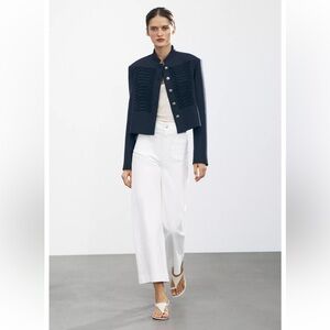 Zara ZW COLLECTION HIGH WAIST WIDE LEG JEANS Size 4